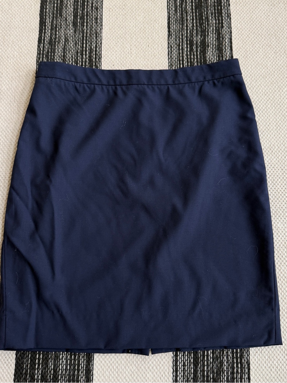 J. Crew Women's Wool Blend Navy Pencil Skirt Tailored Workwear B1 Stretch Sz. 6P